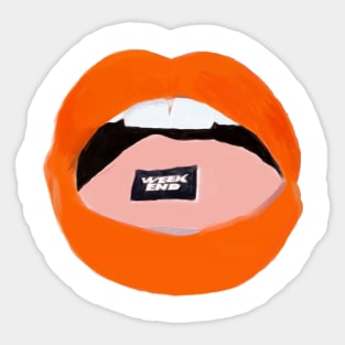 Weekend Lips Sticker